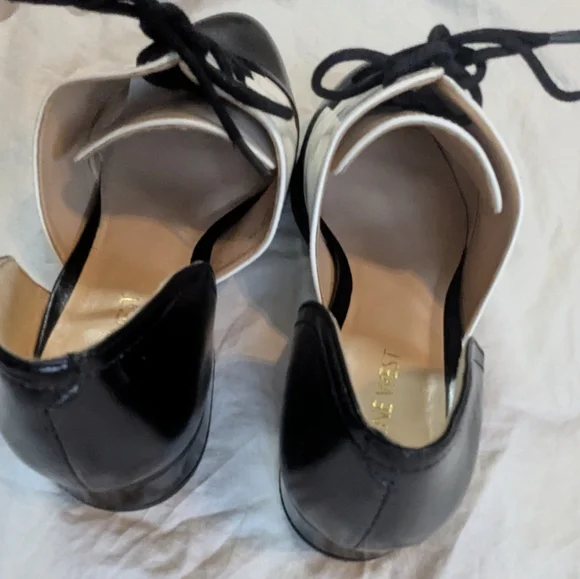 Nine West Nuckma Oxford Flats Size 8.5,Black and White Women's - Picture 9 of 13